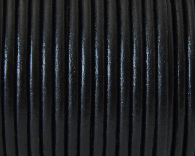 Cuero Redondo 3mm. negro