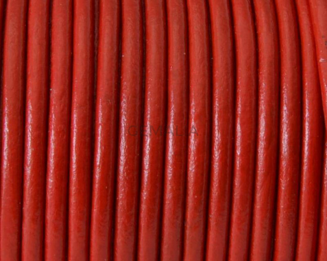Cuero Redondo 3mm. rojo