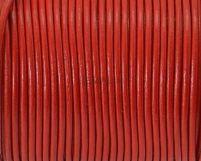 Cuero Redondo 1,5mm. Rojo