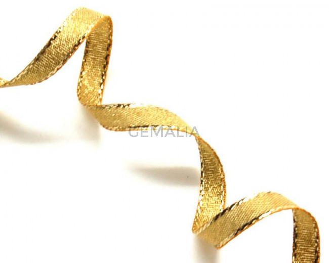 Lazo. 7mm. Dorado metalizado. Calidad superior
