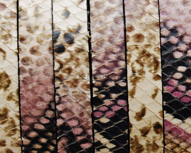 Imitacion Serpiente. Plano 10x2,5mm. Rosa. Calidad superior