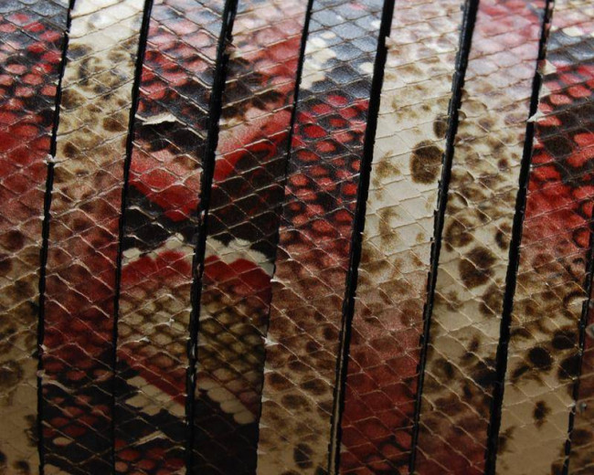 Imitacion Serpiente. Plano 10x2,5mm. Rojo.