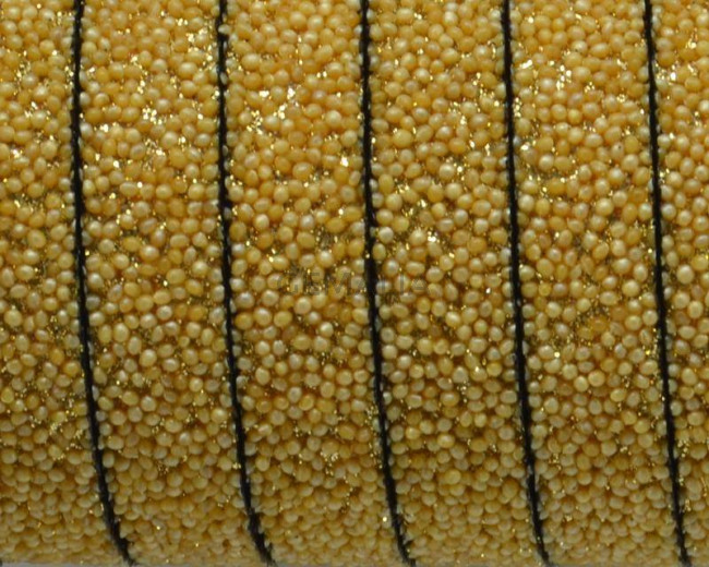 Caviar sintetico. Plano10x2,2mm. Oro. Calidad Superior