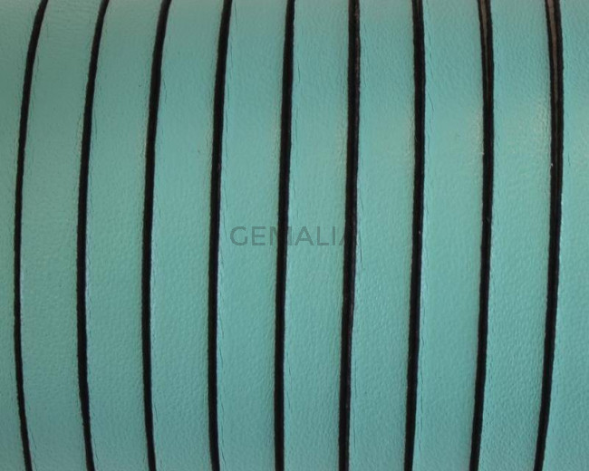Cuero Plano 5x1,5mm. Verde mar 2. Calidad superior