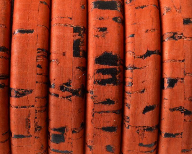 Corcho REGALIZ. Oval 10x6mm . Naranja-t . Calidad superior