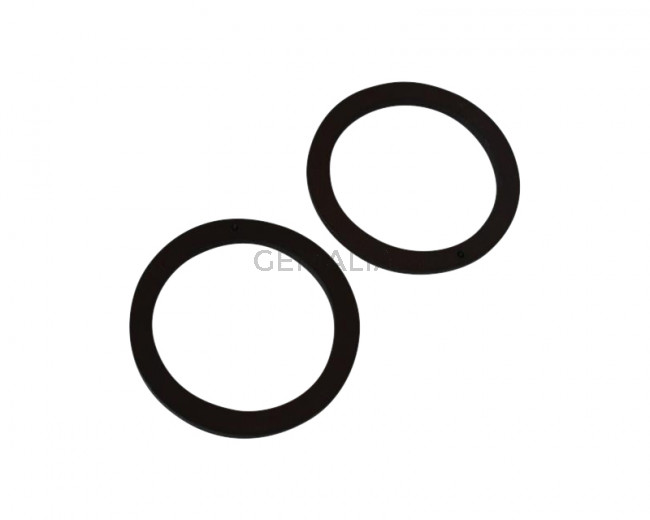 Colgante circulo de Cuero 59mm. Con agujero. Marrón oscuro.
