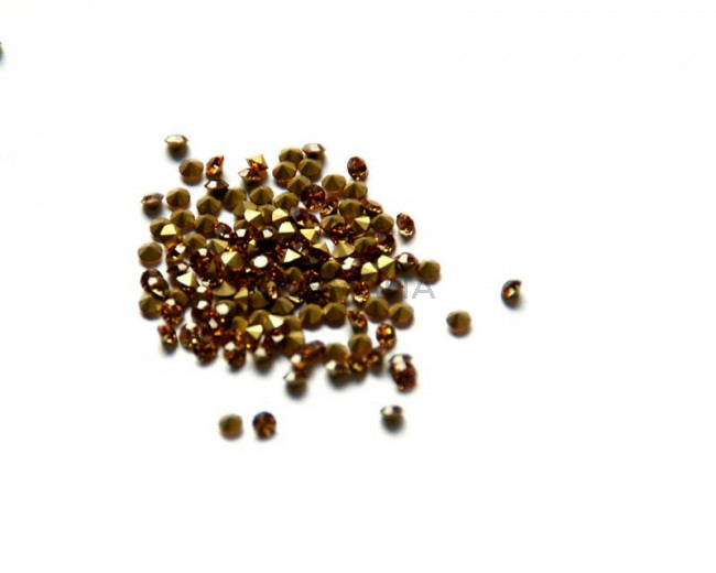 Cristal. Rhinestone Chaton. 2,9-3mm. Topaz