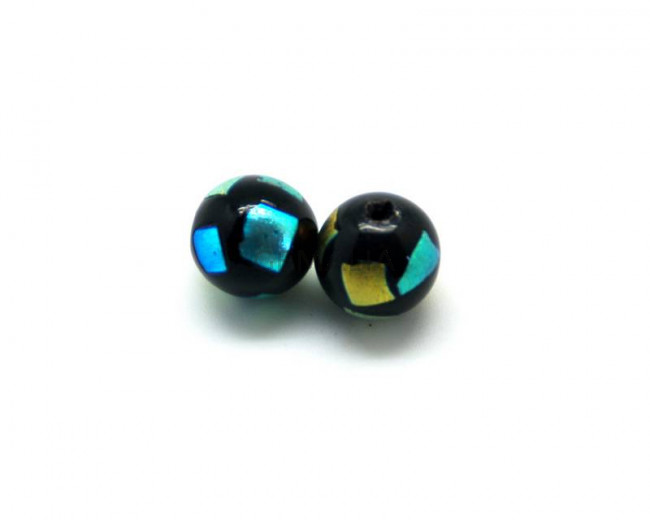 Ceramica. Bola. 18mm. Negro. Int.2mm aprox.