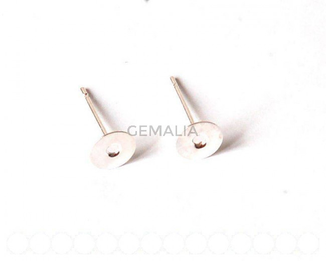 Accesorio pendiente. Base 6mm. Plateado