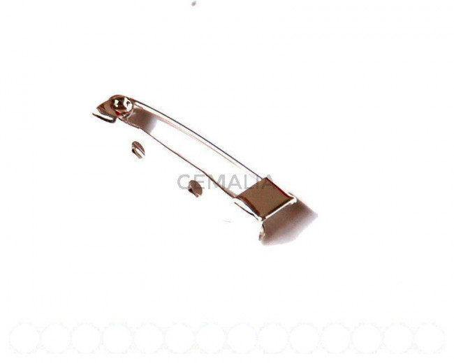 Metalico. Accesorio Broche 25mm. Plateado