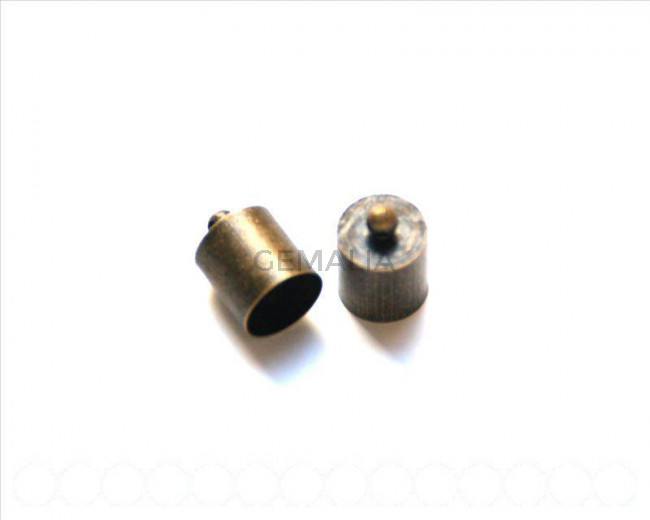 Cuentas metalicas. Terminal 13x10mm. Oro viejo. Int.9,5mm aprox.