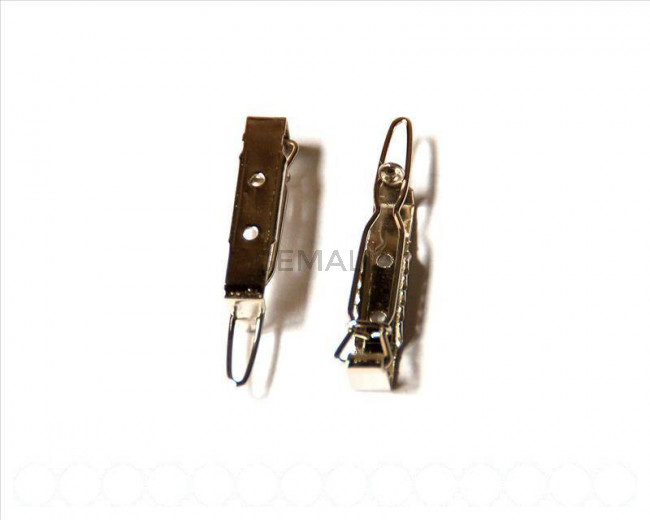 Cuentas metalicas. Accesorio pelo. 25x5mm. Plateado.
