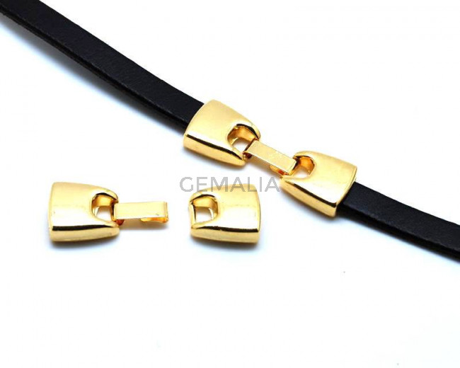 Cierre Zamak gancho. 45x11mm. Dorado.Int.13x3mm.