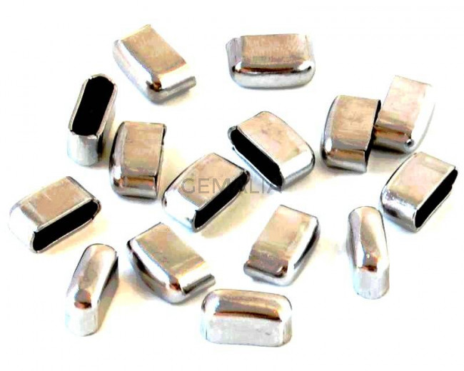 Acero inoxidable 304. Terminal. 4,5x11x6mm. Plateado. Int.10x3mm