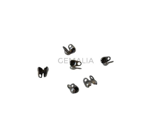 Terminal de laton para cadena de bolas 1,5mm. Plateado.