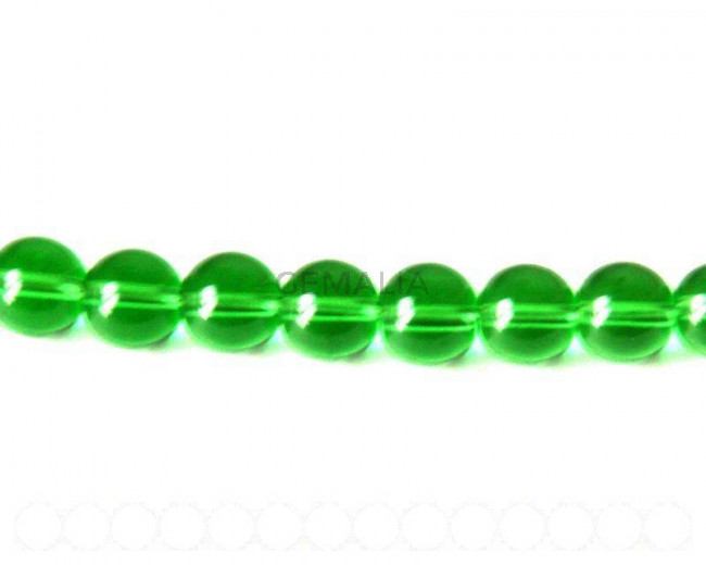 Cristal. Bola 10mm. verde esmeralda