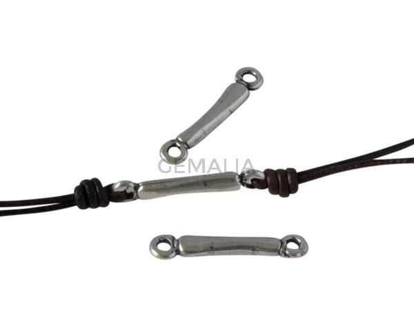 Zamak. Conector palo 23x3mm. Plateado. Int.1,8mm