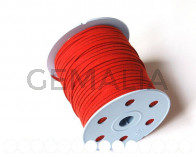 Cordón Antelina. 3mm. Rojo
