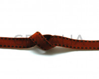 Lazo. Pespunte. 10mm. Naranja butano-verde. Calidad superior
