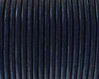 Cordon de cuero Redondo 2,5mm. Azul electrico. Calidad superior.
