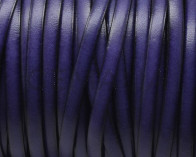 Cuero Plano 5x1,5mm. morado-borde negro. Calidad superior