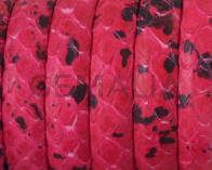 Piel de serpiente Piton. Media caña. 10x5mm. Fucsia.
