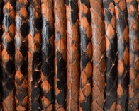 Serpiente Piton. Redondo 4mm. Hueco. Marron claro.Int.0,8mm. Calidad Superior