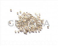 Cuentas metalicas. Chafa 2,5mm. Plateado