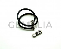 Zamak. Entrepieza. 33x8mm. Plateado. Int.5,2mm
