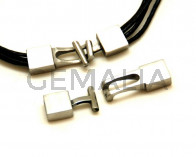 Acero inoxidable. 9x25,5mm/9,5x18,5mm. Int.7,3x3,2mm/7,5x2,8mm
