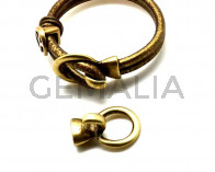 Cierre Zamak. 33x23mm. Oro viejo. Int.10x5mm