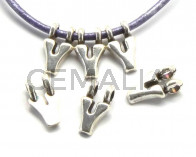 Colgante Letra Zamak  "Y". 9mm. Plateado. Int.2,2mm