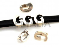 Letra Zamak "G". 9,5mm. Plateado. Int.6x2,5mm
