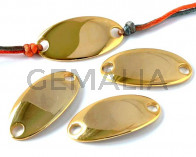Zamak. Conector. Chapa. 38x19mm. Dorado. Int.5mm