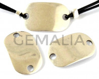 Zamak. Conector. Chapa. 39x24mm. Plateado. Int.5mm