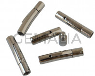 Acero inoxidable 304. Cierre. Tubo. 30x6mm. Plateado. Int.4mm