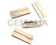 Acero inoxidable 304. Cierre Imán plano. 42x15x5mm.Plateado.Int.40x3mm