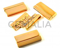 Cierre Zamak Imán curvado. 42x22mm. Dorado. Int.39x3mm