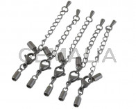 Acero inox.304.Terminal-mosqueton.42mm/13x9x4mm/3,5x6x0,5mm.Int.3mm