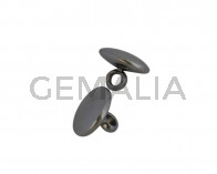 Acero inoxidable 304. Moneda. 8x7mm. Plateado. Int.2mm