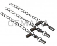 Acero inoxidable 304. Terminal con mosqueton. Plateado. Int.3mm
