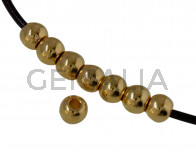 Bola de Laton 4x3,2mm. Dorado. Int.1,4mm