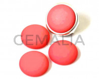 Resina POLARIS. Cabujon. 20mm. Coral mate. Calidad superior