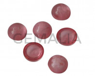 Resina. Cabujon. Moneda. 7,2mm. Rosa claro translucido. Calidad Superior