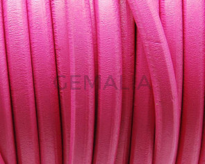 Cuero REGALIZ. Oval 10x6mm . fucsia. Calidad Superior