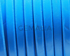 Cuero REGALIZ. Oval 10x6mm . azul claro. Calidad superior