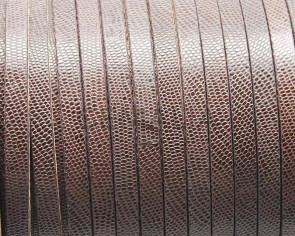 Cuero Plano 6x2mm. Micrograbado.Marron oscuro. Calidad Superior