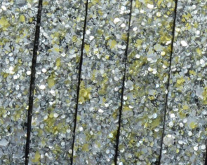 Tira de Fantasia sintetica. Plano 10x2mm. Plata-amarillo. Calidad Superior