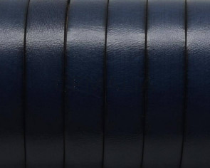 Cordon de cuero Plano 10x1,5mm. Azul marino 3. Calidad Superior. Precio Especial