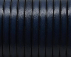 Cordon de cuero Plano 5x1,5mm. Azul marino 3. Calidad Superior. Precio Especial